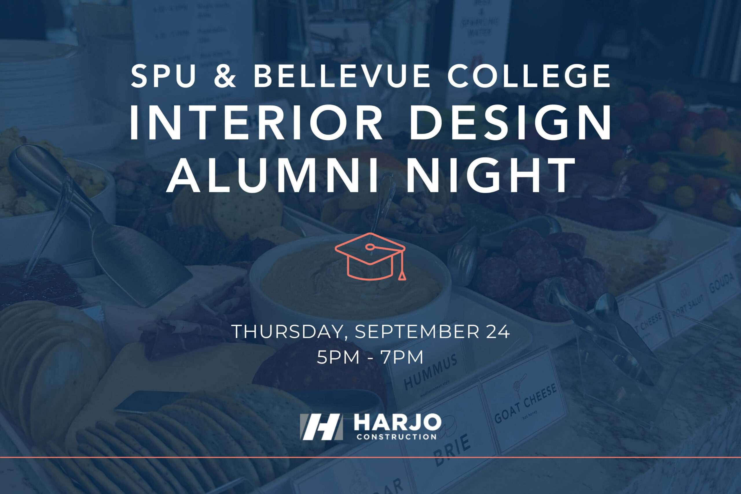 Harjo Construction Seattle Interior Design Alumni Night September 24, 2026 Graphic