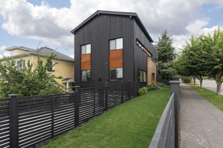 Modern Seattle Shou Sugi Ban siding exterior remodel