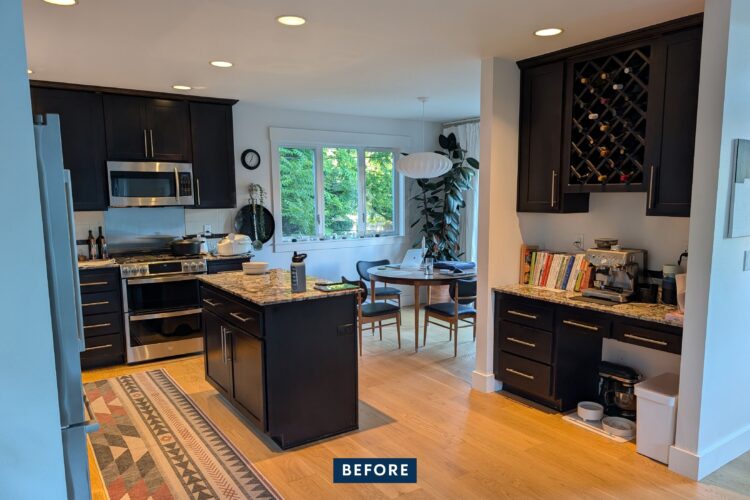 refine-organzing-kitchen-remodel-before Before photo of Kari Lonczak's kithcen remodel. Kari is a professional organizer with tips for anyone thinking about a kitchen remodel.